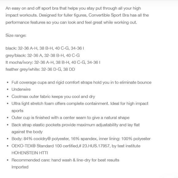 NATORI Yogi Contour Convertible Sports Bra 32D NWOT - Picture 3 of 12